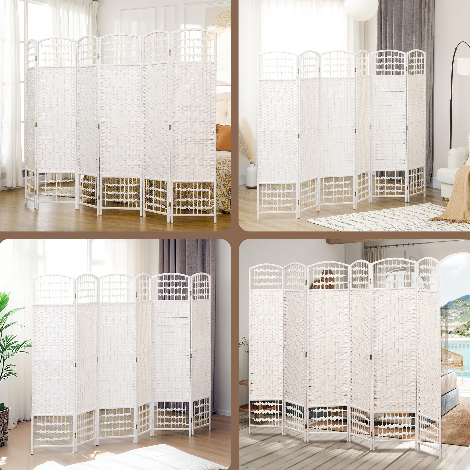 Amazon.com: HOMCOM 6 Panel Room Divider, Folding Privacy Screen